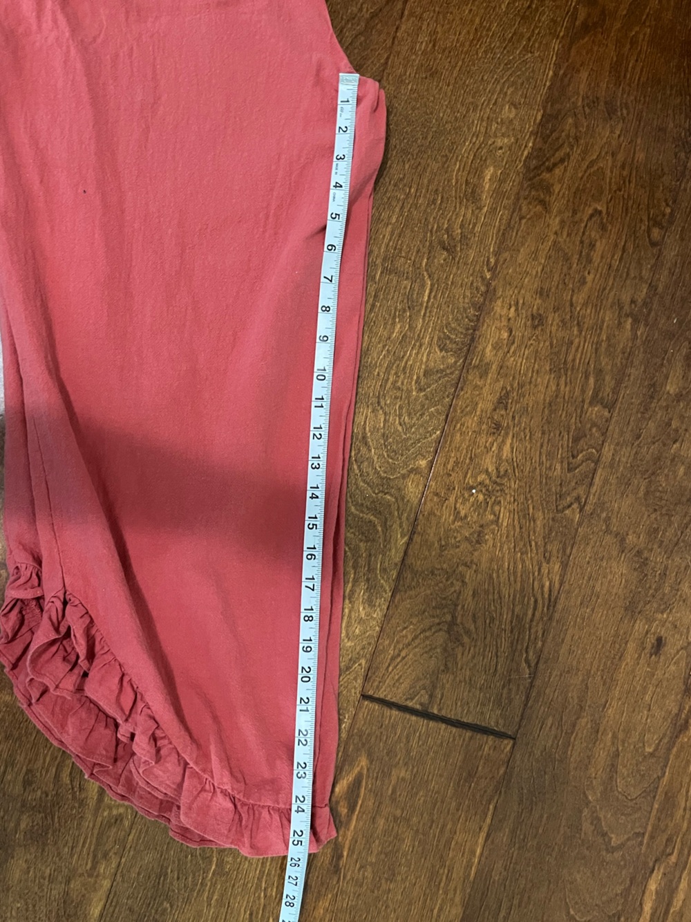 CUPSHE Ruffled Waist Pull-On Pants in Dusty Coral - Picture 6 of 7